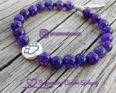 purple canine epilepsy bracelet
